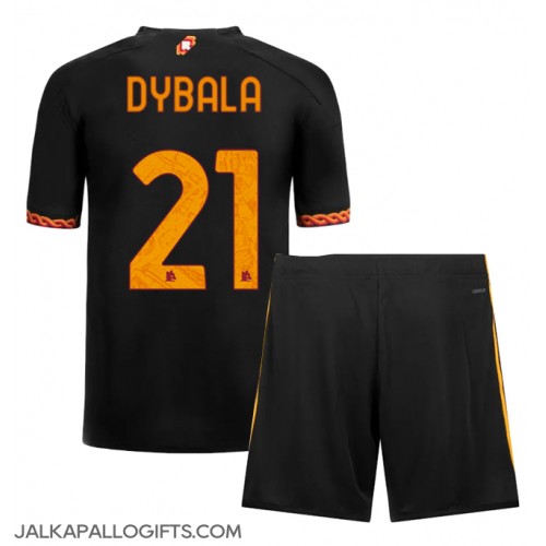AS Roma Paulo Dybala #21 Kolmas Peliasu Lasten 2023-24 Lyhythihainen (+ Lyhyet housut)
